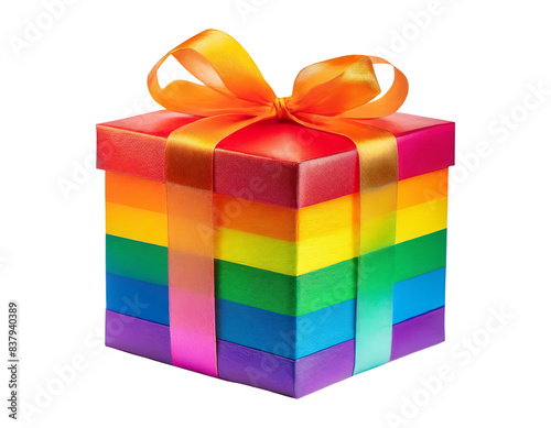 a rainbow colored christmas gift or present © M.Dörr & M.Frommherz