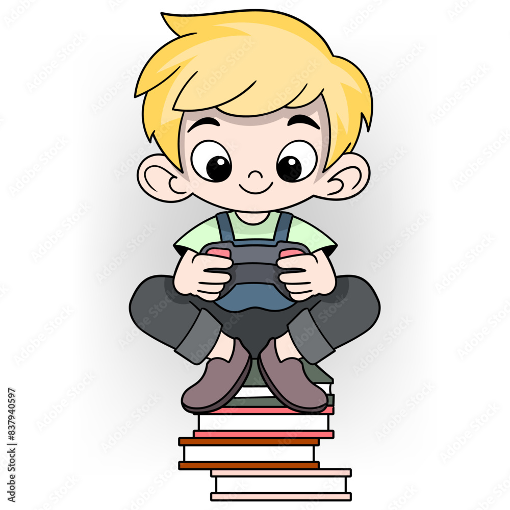 cartoon doodle of being lazy about studying which happens to school children cartoon doodle of being lazy about studying which happens to school children