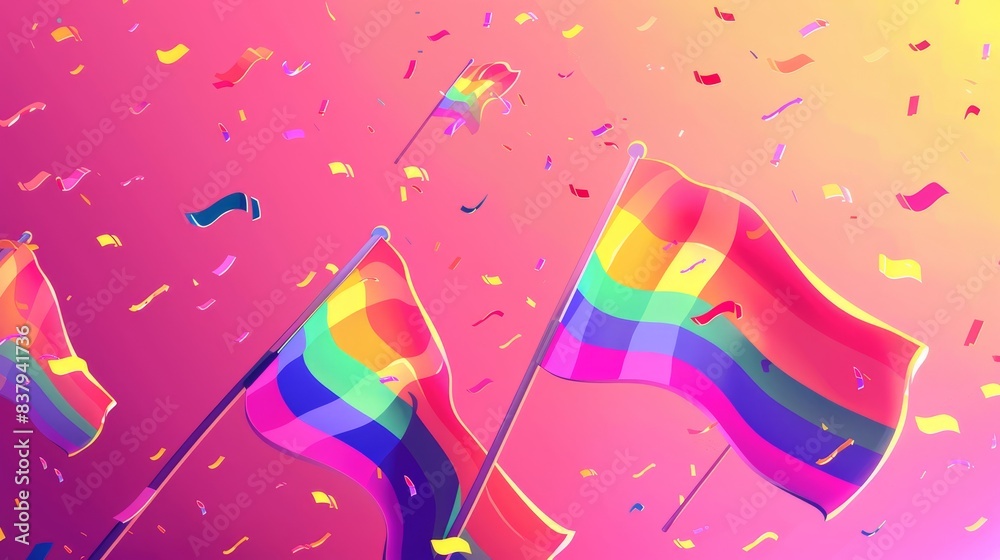 Rainbow Revolution Empowering LGBTQ Pride in Vibrant Illustration Rainbow Revolution Empowering LGBTQ Pride in Vibrant Illustration