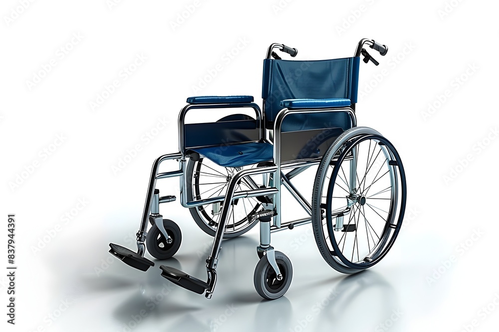 Fototapeta premium Photo of Wheelchair Isolated on White Background for Medical and Healthcare Concepts