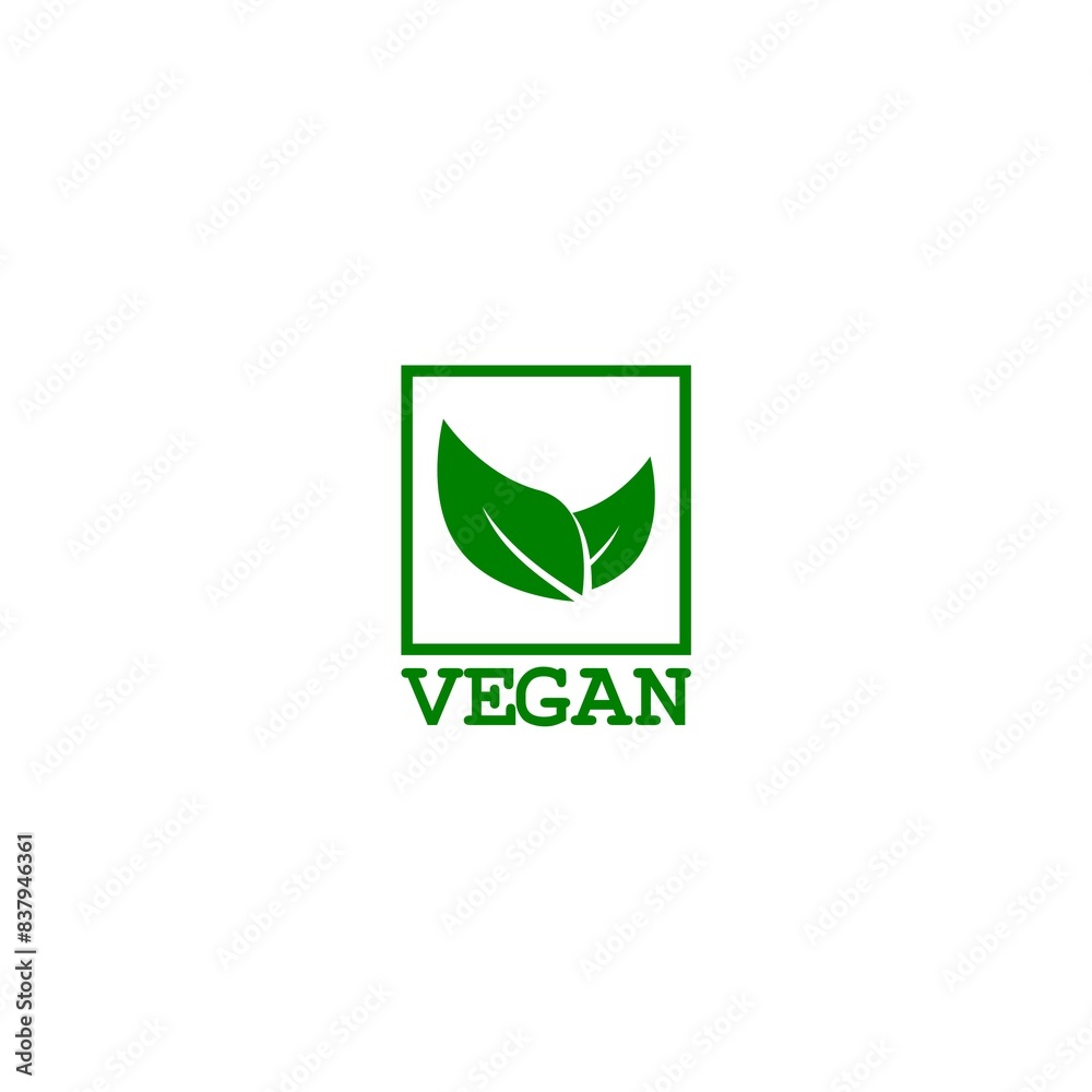 Vegan label badge icon isolated on white background Vegan label badge icon isolated on white background