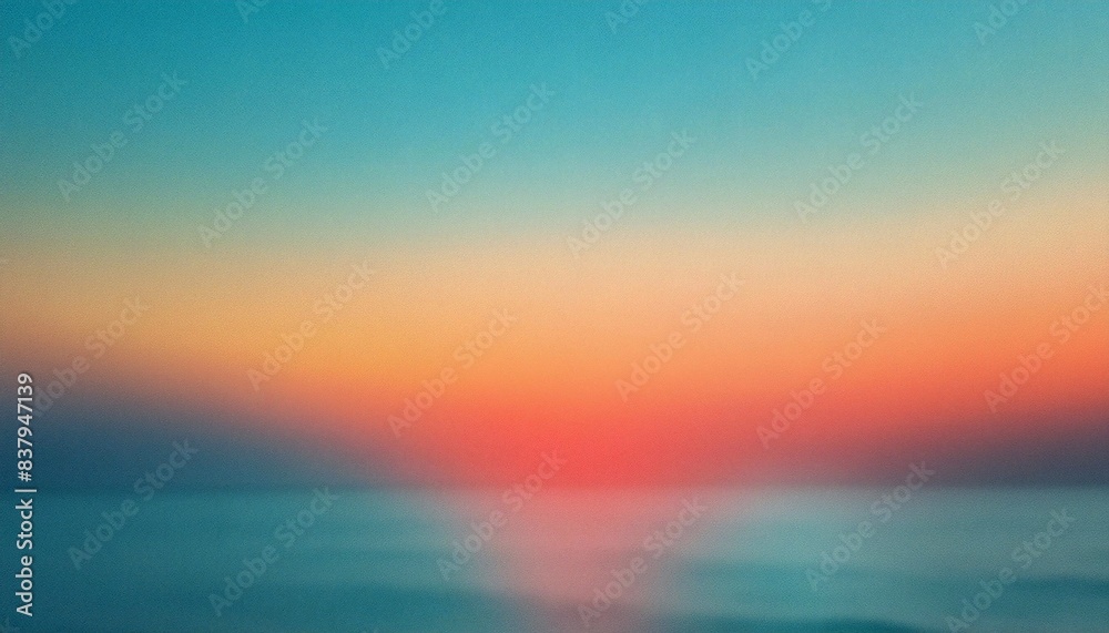 Obraz premium Grainy gradient background teal orange red blue retro noise texture