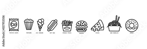 Fastfood collection icon