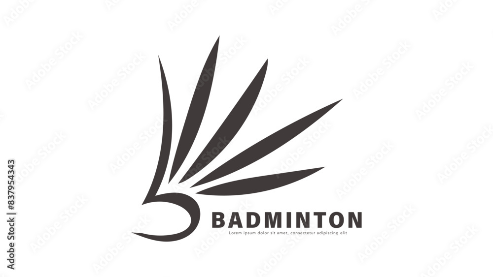 Badminton logo design, icon logo.Badminton sport logo template vector, Sport club logo concept, illustration Vector EPS 10 Badminton logo design, icon logo.Badminton sport logo template vector, Sport club logo concept, illustration Vector EPS 10