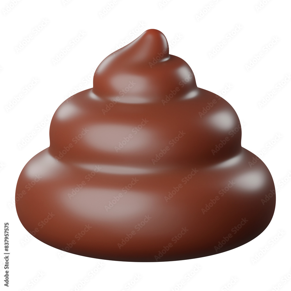 Png poop sticker, 3D rendering, transparent background Png poop sticker, 3D rendering, transparent background