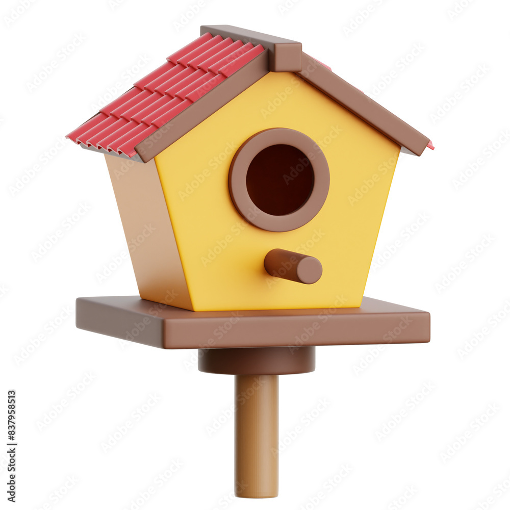 Bird House 3d Illustration