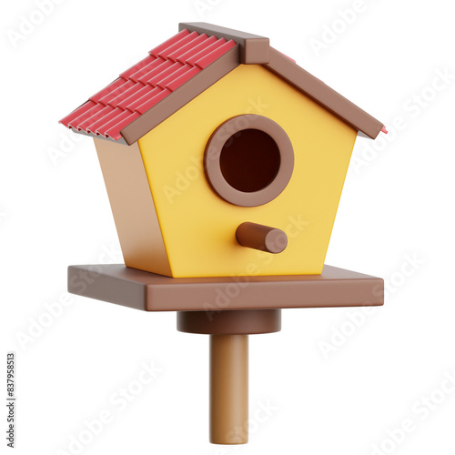 Bird House 3d Illustration © Aga Arsari