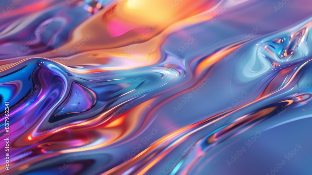 Futuristic Ripples, Holographic Fluid Liquid Background Futuristic Ripples, Holographic Fluid Liquid Background