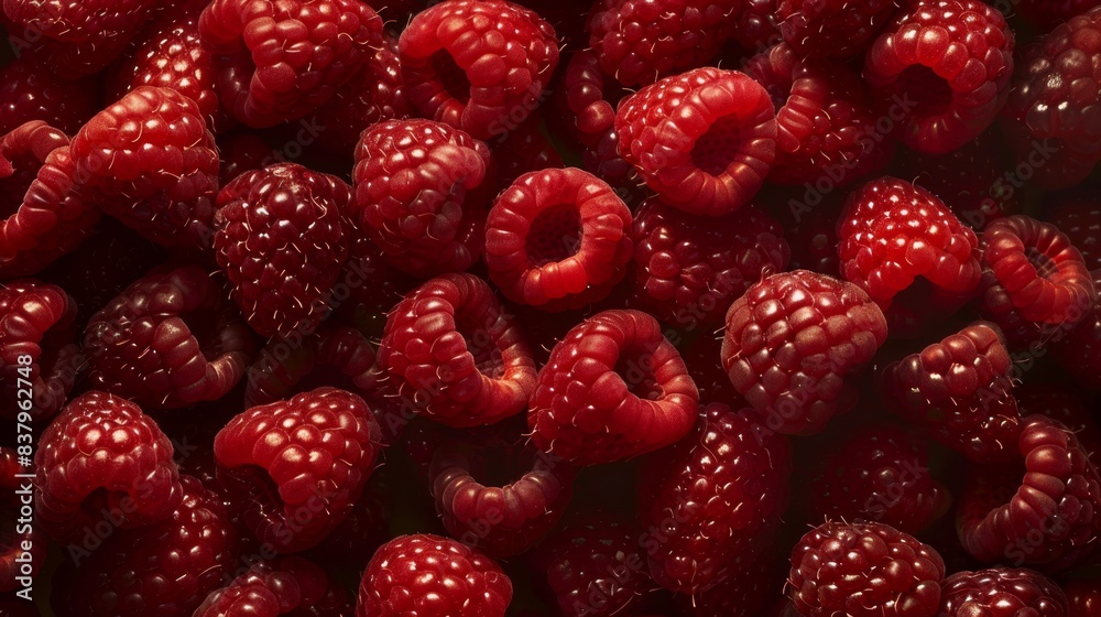 The ripe red raspberries The ripe red raspberries