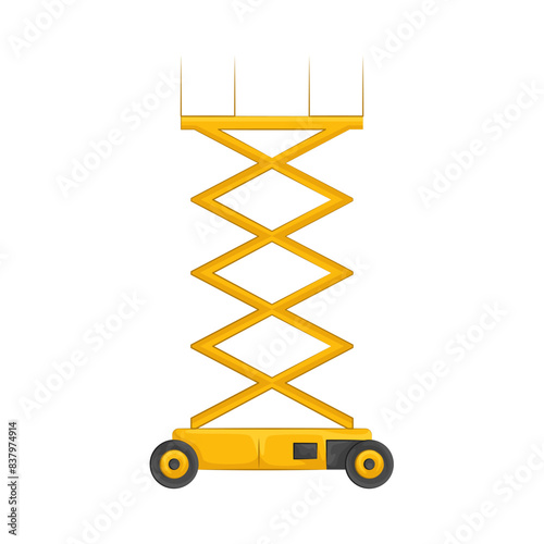 Illustration of scissor lift 