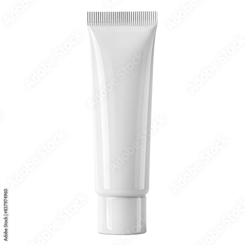 White cosmetic tube pack, isolated on white background