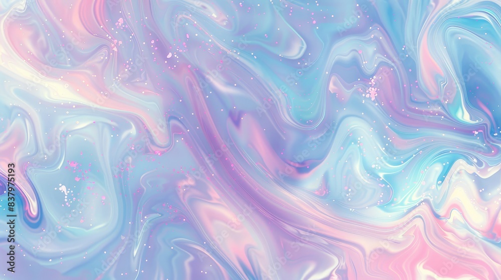 Fototapeta premium Enchanting Pastel Unicorn Marble, Soft Holographic Background