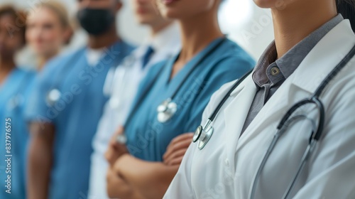 Healthcare Professionals Standing Together Highlighting Staffing Shortages
