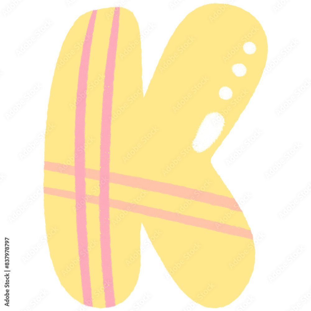 Cute yellow alphabet