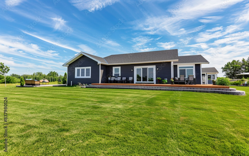 Spacious family home with a large backyard and modern amenities.