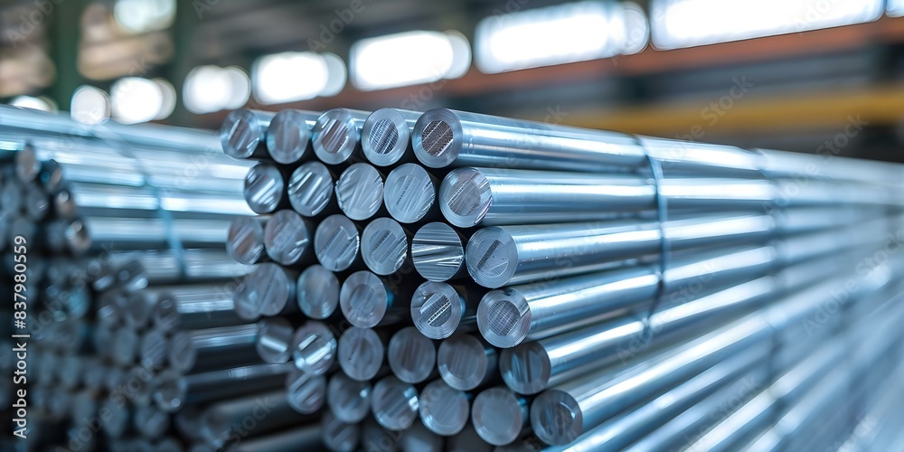 Storing Aluminum Rods In A Warehouse For Remelting Into Foil Metal