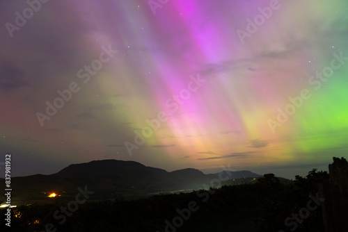 Northern Lights in Ireland. Donegal, Ardara