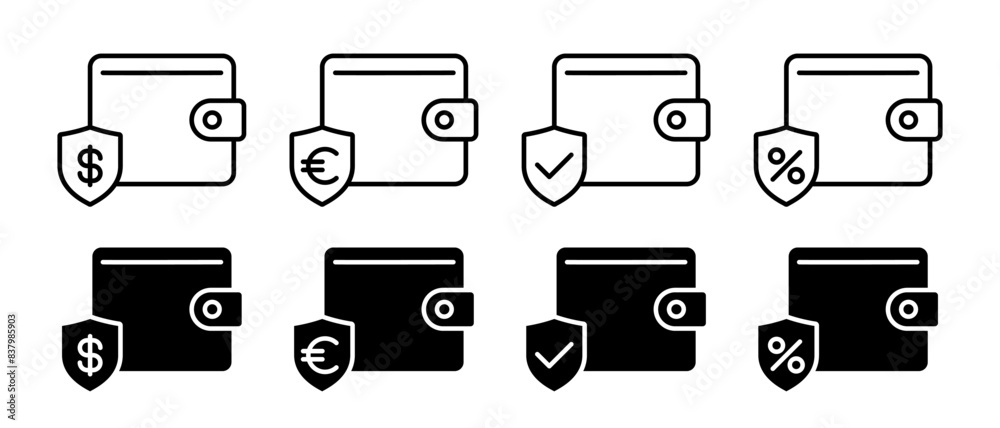 Payment icon vector set. Money with wallet symbol Payment icon vector set. Money with wallet symbol