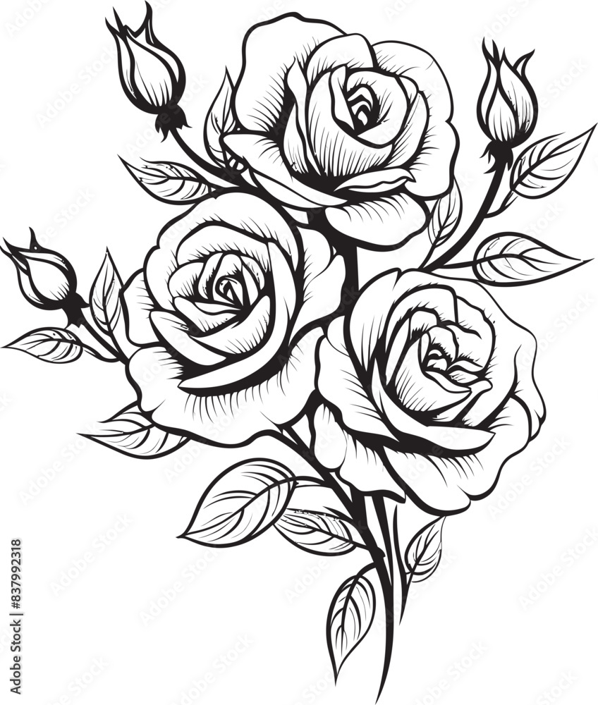 Obraz premium Blossom Brilliance Logo Design Rosy Fusion Iconic Graphic Art