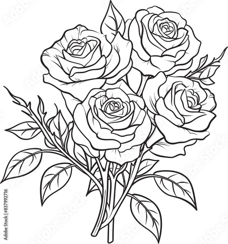 Wallpaper Mural Petal Perfection Rose Bunch Iconic Blossom Brilliance Vector Logo Art Torontodigital.ca