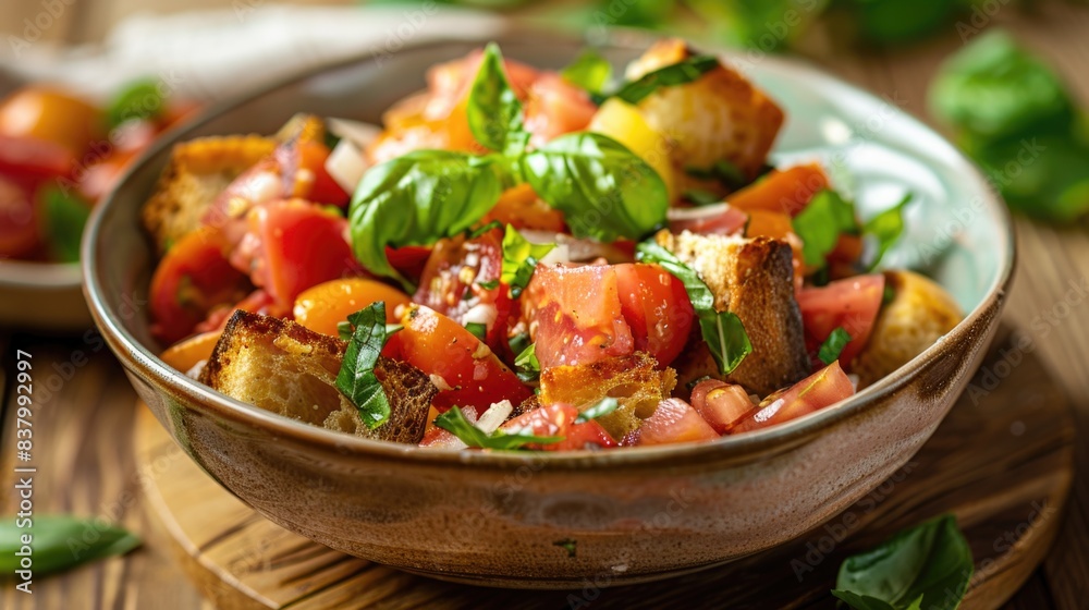 Panzanella, an Italian bread and tomato salad Panzanella, an Italian bread and tomato salad