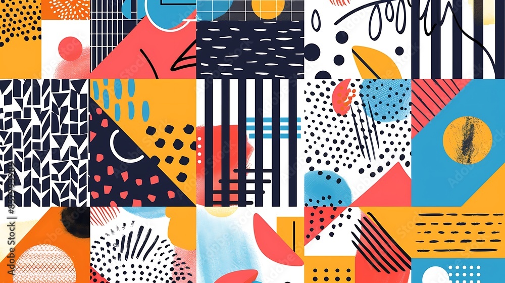 Obraz premium abstract background with vibrant geometric shape pattern