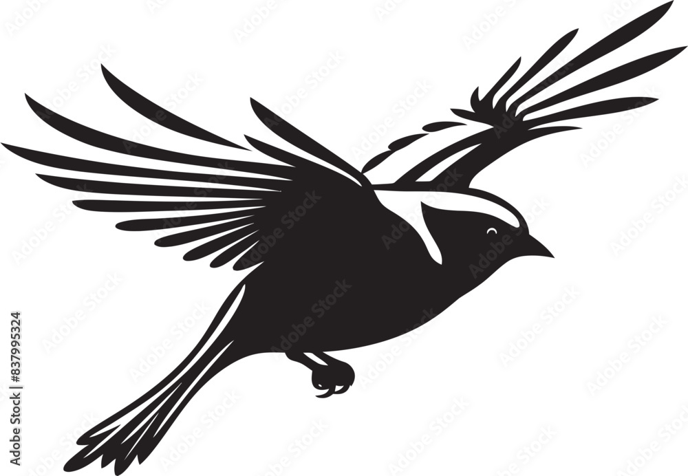 Fototapeta premium Airborne Adornments Logo Design Art Winged Wonder Vector Housebird Icon