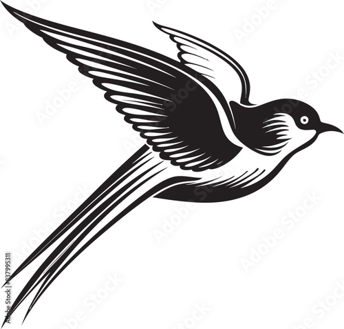 Sky Sojourn Graphic Housebird Design Breezy Bungalow Logo Iconic Graphic