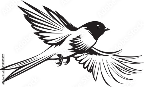 Whistling Wings Cartoon Iconic Art Sky Sojourn Graphic Bird Icon