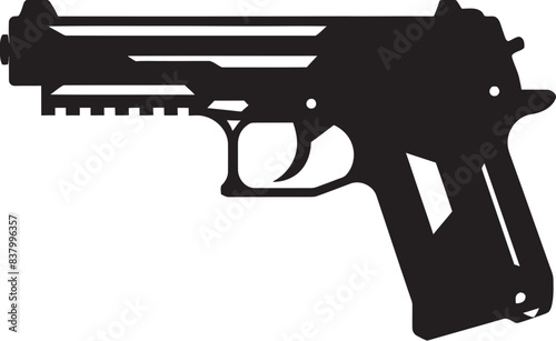 Stealth Stalker Gun Graphic Art Vigilant Protector Vector Logo Design