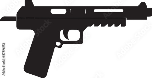 Stealth Defender Gun Logo Icon Tactical Titan Vector Icon Design
