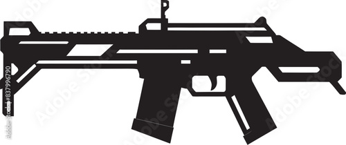 Stealth Dominator Combat Logo Vector Tactical Armament Modern Gun Icon Design