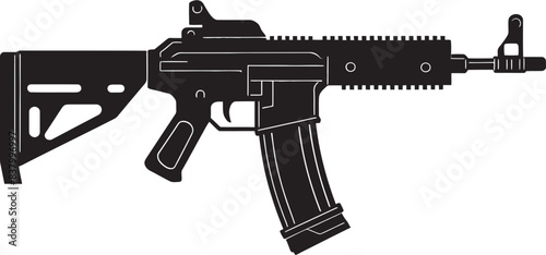 Tactical Titan Combat Iconic Design Stealth Dominator Modern Gun Graphic