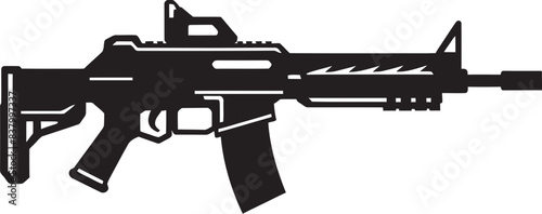 Tactical Titan Combat Logo Art Stealth Dominator Modern Gun Iconic Design
