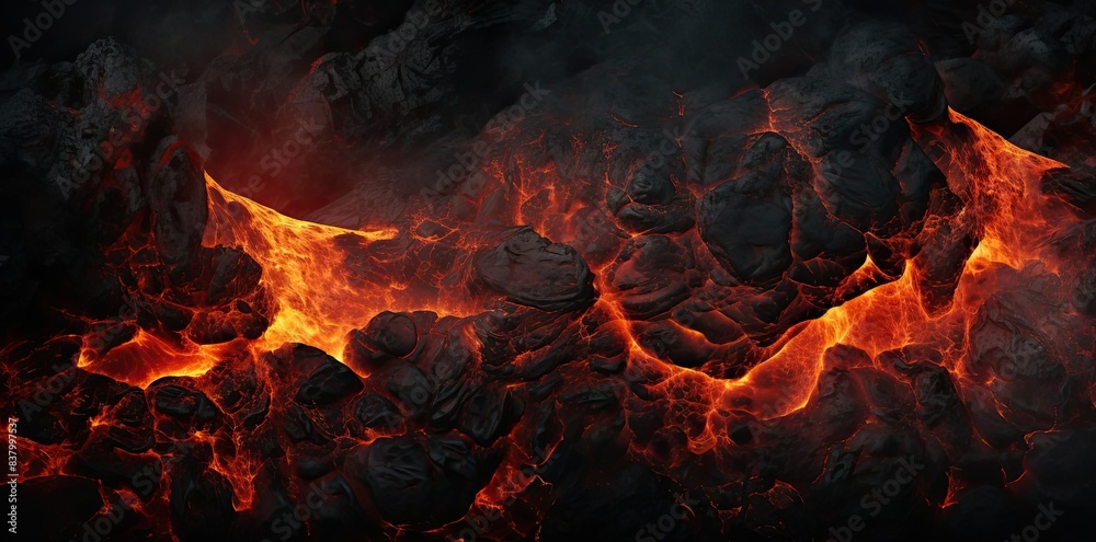 lava textured background with a red and orange glow, featuring a rocky outcrop on the left, a flowing river in the center, and a distant mountain range on the right lava textured background with a red and orange glow, featuring a rocky outcrop on the left, a flowing river in the center, and a distant mountain range on the right