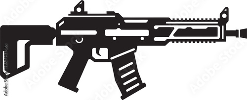 Tactical Titan Combat Logo Graphic Stealth Dominator Modern Gun Vector