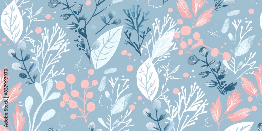 Pastel Winter Seamless Pattern Design Pastel Winter Seamless Pattern Design