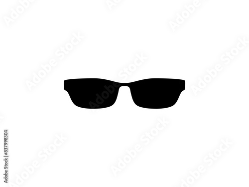 Sun Eye Glasses Silhouette, Pictogram, Front View, Flat Style, can use for Logo Gram, Apps, Art Illustration, Template for Avatar Profile Image, Website, or Graphic Design Element. Vector Illustration