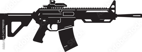 Stealth Dominator Combat Icon Graphic Tactical Armament Modern Gun Art
