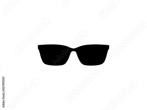 Sun Eye Glasses Silhouette, Pictogram, Front View, Flat Style, can use for Logo Gram, Apps, Art Illustration, Template for Avatar Profile Image, Website, or Graphic Design Element. Vector Illustration