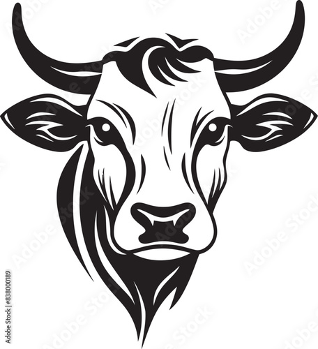 Udder Elegance Vector Logo Design Moo Majesty Iconic Cow Graphic
