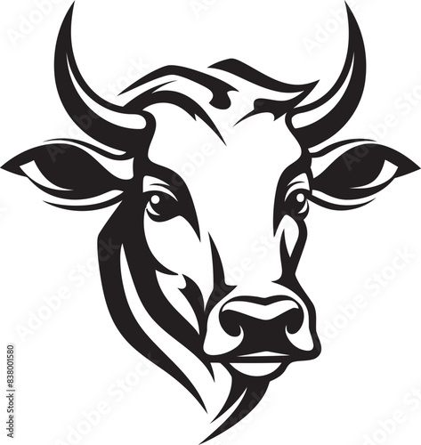 Udder Elegance Vector Icon Art Moo Majesty Iconic Logo Design