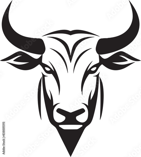 Pastoral Panache Cow Vector Logo Grazing Glory Icon Design Graphic
