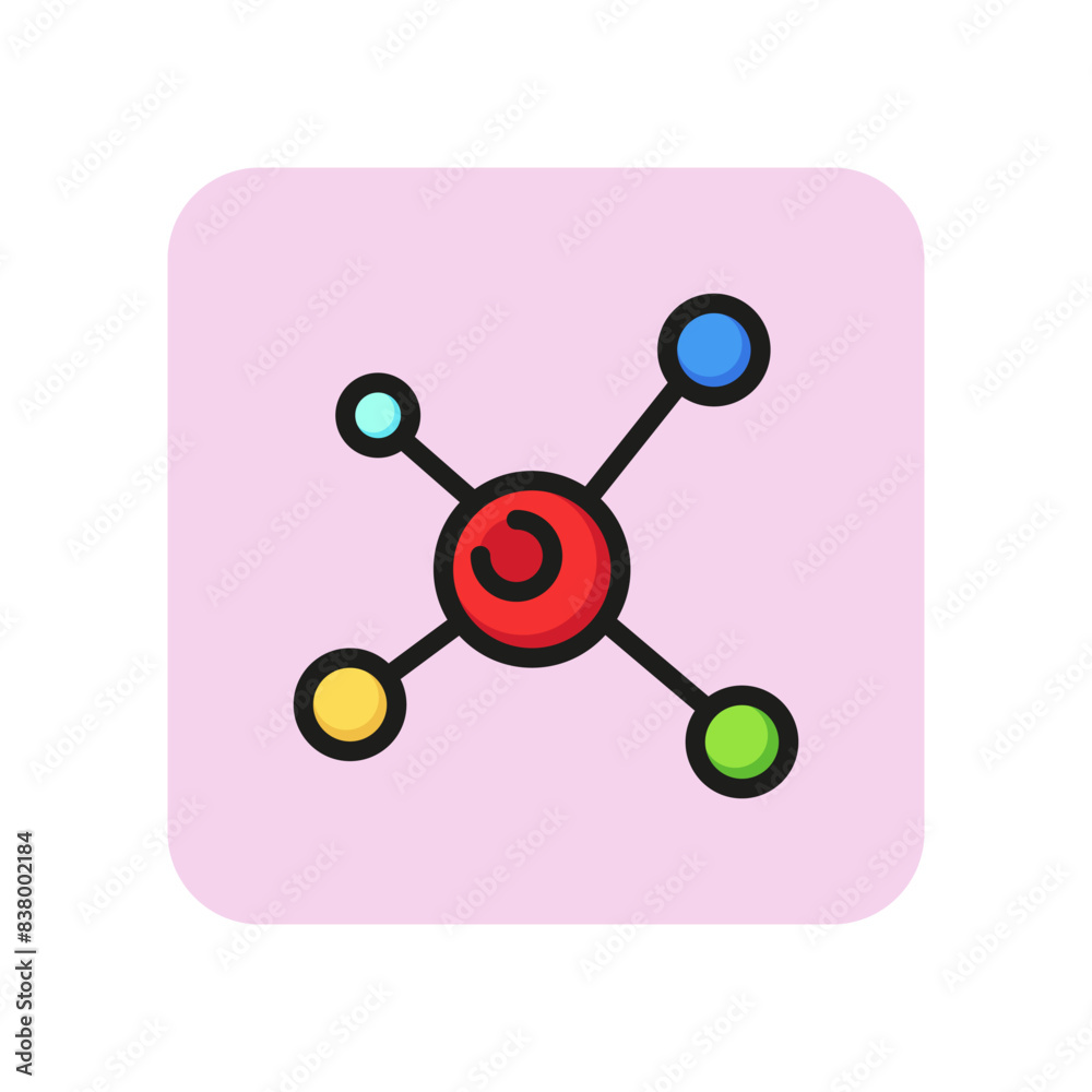 Carbon molecule line icon. Atom, gas, methane, model. Chemistry concept. Can be used for topics like science, research, chemical structure, medicine. Carbon molecule line icon. Atom, gas, methane, model. Chemistry concept. Can be used for topics like science, research, chemical structure, medicine.