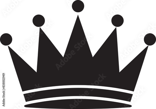 Crowned Glory Iconic Crown Graphic Aristocratic Aura Logo Vector Design