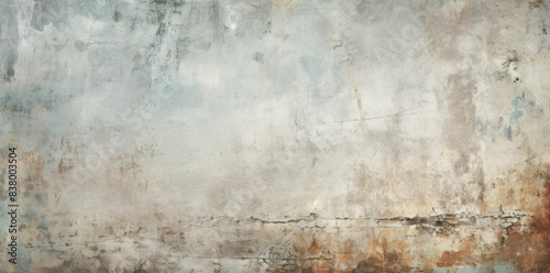 grunge texture overlayed concrete wall with a ladder  a hammer  and a pair of glasses on a wooden surface