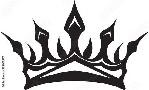 Crowned Majesty Vector Icon Art Aristocratic Aura Icon Design Logo