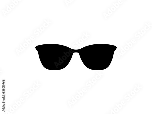 Sun Eye Glasses Silhouette, Pictogram, Front View, Flat Style, can use for Logo Gram, Apps, Art Illustration, Template for Avatar Profile Image, Website, or Graphic Design Element. Vector Illustration