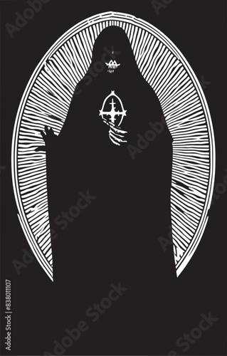 Santa Muerte Reaper Graphic Santa Muerte Face Icon
