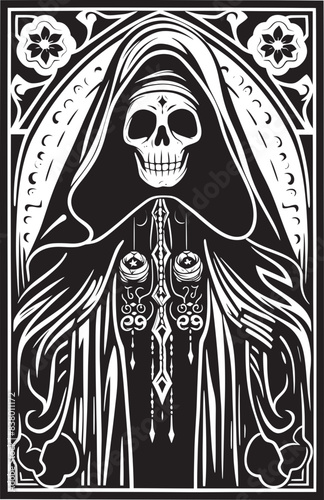 Santa Muerte Money Graphic Santa Muerte Female Icon